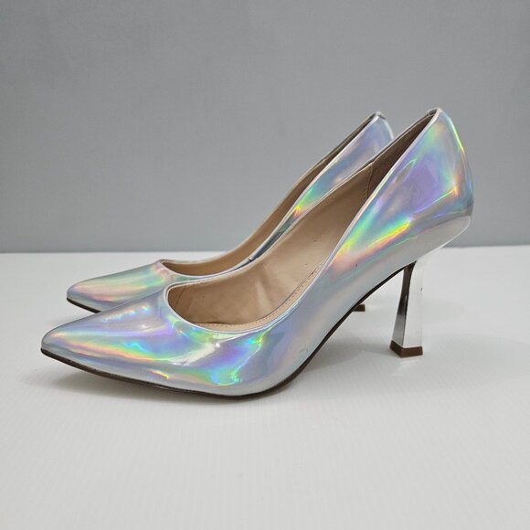 NEW Steve Madden Salza Pumps Womens 6 Iridescent Metallic Pointed Toe Stiletto - Picture 15 of 15